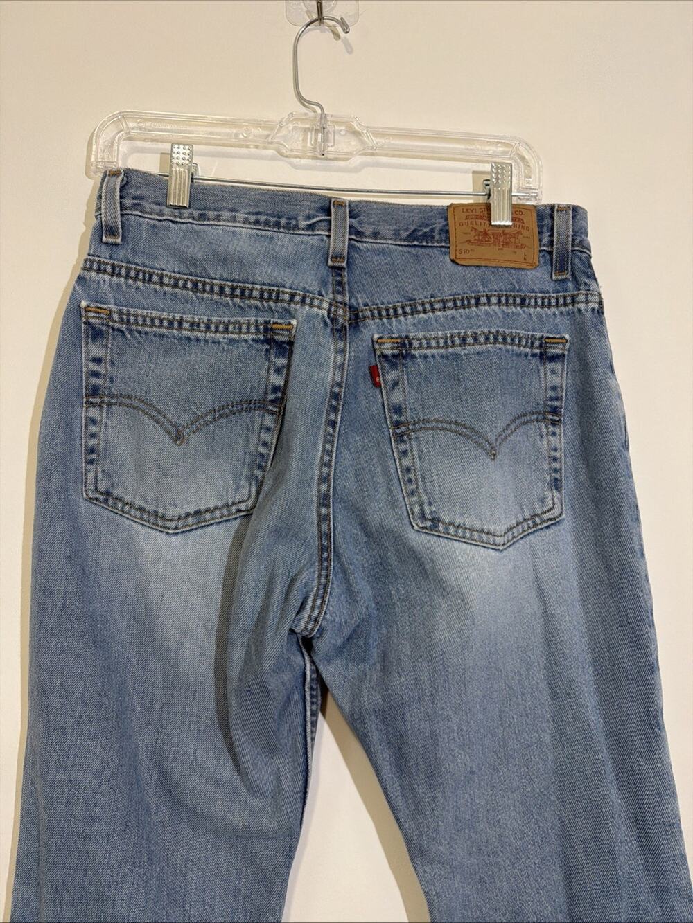 Levis 510 Lower Rise Slim Fit Jeans Medium Wash Red Tab Vintage 14 MIS M